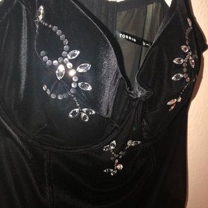 Torrid Black Velvet Bustier SIZE 3
